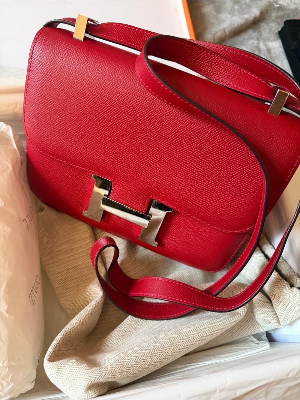 [fashion] H constance 24 rouge with sliver w/ dust bag and box - Picture 4 of 5
